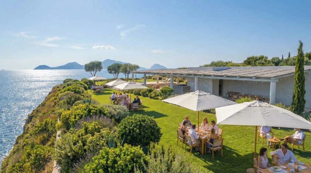 Giardino di Capofaro alla luce del giorno