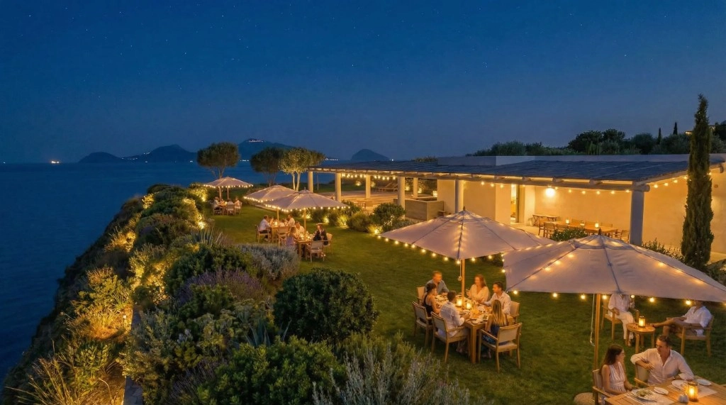 Giardino di Capofaro di notte
