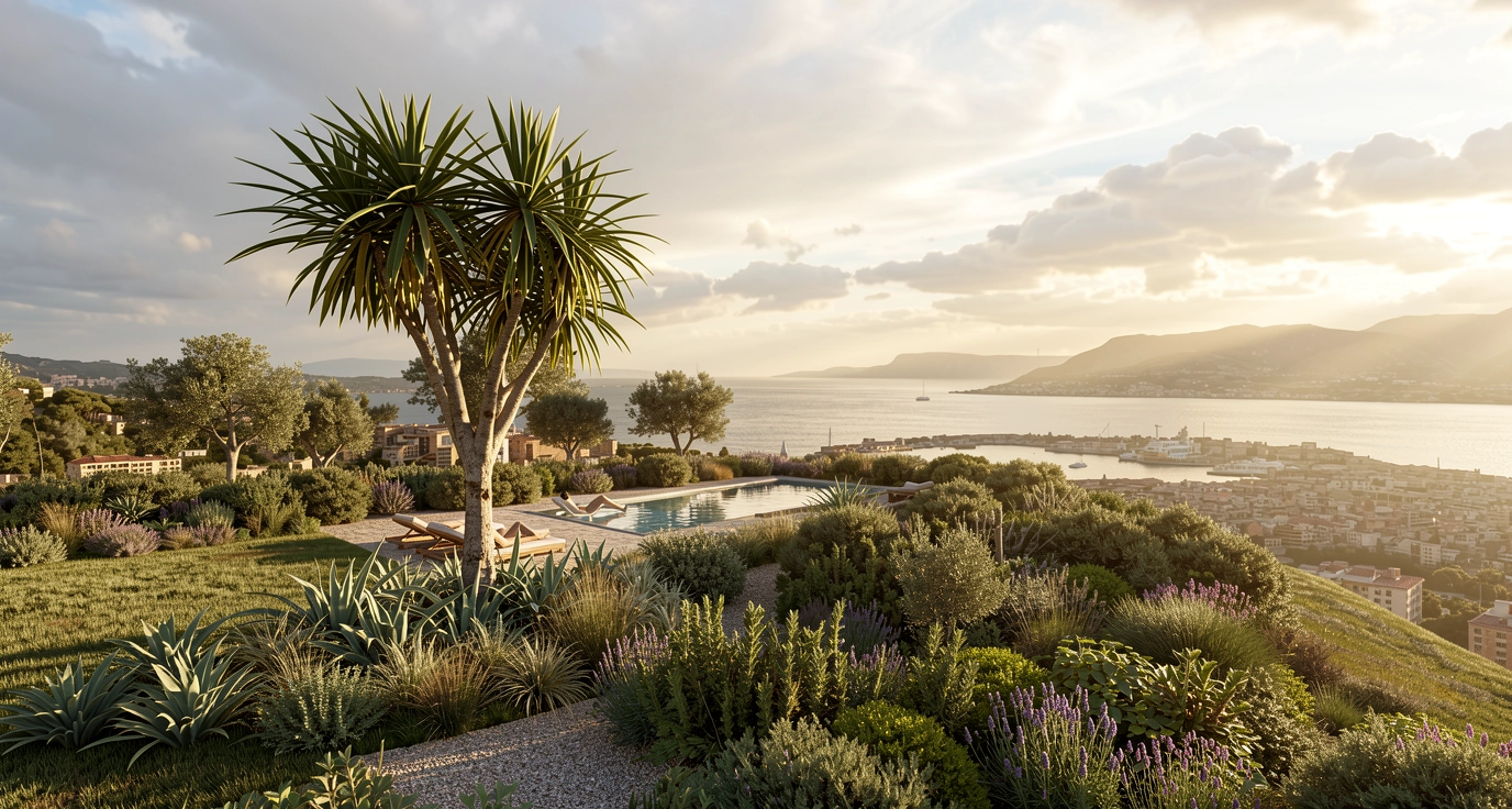 Villa sullo Stretto di Messina al tramonto